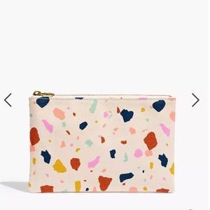Madewell The Canvas Pouch Clutch in Terrazzo NWT